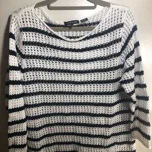 Stripped loose knit sweater